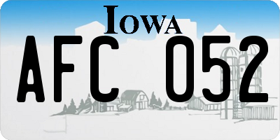 IA license plate AFC052