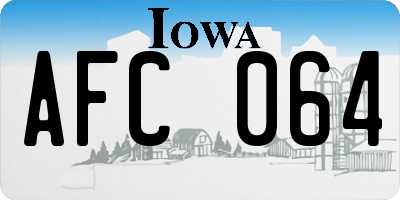 IA license plate AFC064