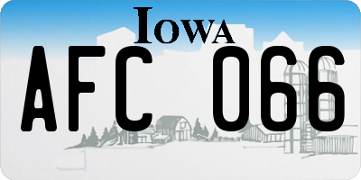 IA license plate AFC066