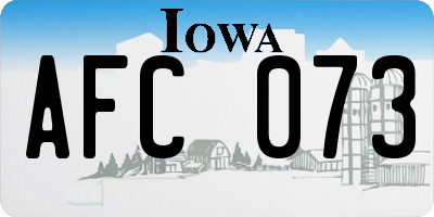 IA license plate AFC073