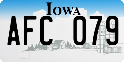 IA license plate AFC079