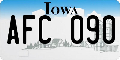 IA license plate AFC090