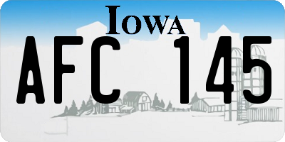 IA license plate AFC145