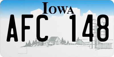 IA license plate AFC148