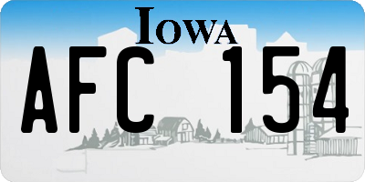 IA license plate AFC154