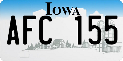 IA license plate AFC155