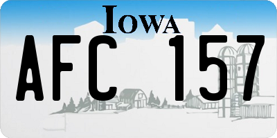 IA license plate AFC157