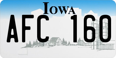 IA license plate AFC160