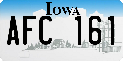 IA license plate AFC161