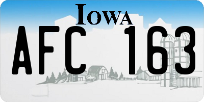 IA license plate AFC163