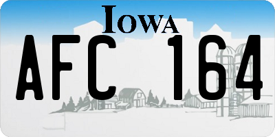 IA license plate AFC164