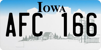 IA license plate AFC166