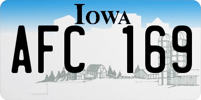 IA license plate AFC169