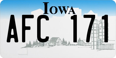 IA license plate AFC171