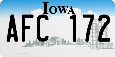 IA license plate AFC172