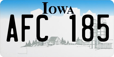 IA license plate AFC185