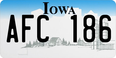 IA license plate AFC186