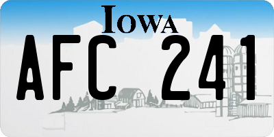 IA license plate AFC241