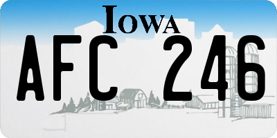 IA license plate AFC246