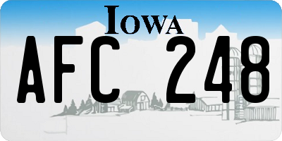 IA license plate AFC248