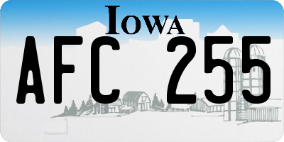 IA license plate AFC255