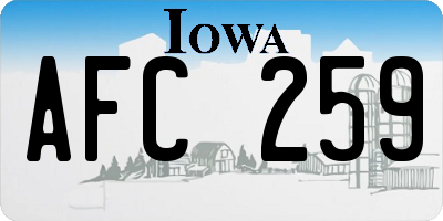 IA license plate AFC259