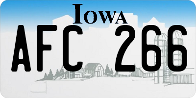 IA license plate AFC266