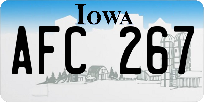 IA license plate AFC267