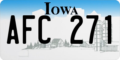 IA license plate AFC271