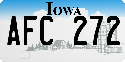 IA license plate AFC272