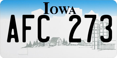 IA license plate AFC273