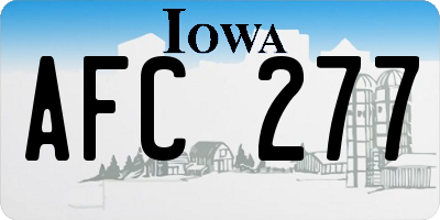 IA license plate AFC277