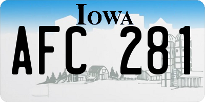 IA license plate AFC281