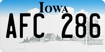 IA license plate AFC286