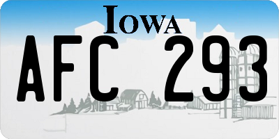 IA license plate AFC293