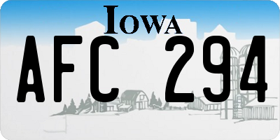 IA license plate AFC294