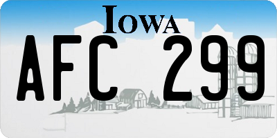 IA license plate AFC299