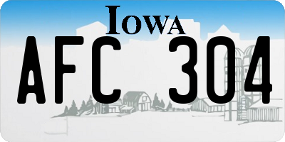 IA license plate AFC304