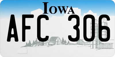 IA license plate AFC306