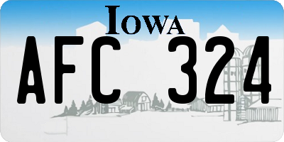 IA license plate AFC324