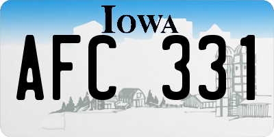 IA license plate AFC331