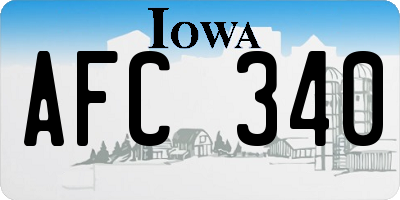 IA license plate AFC340