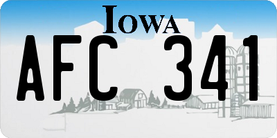 IA license plate AFC341