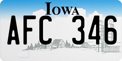 IA license plate AFC346