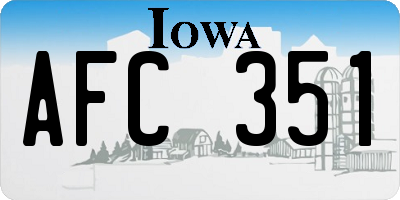 IA license plate AFC351