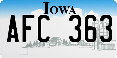 IA license plate AFC363