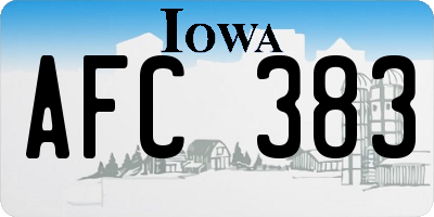 IA license plate AFC383