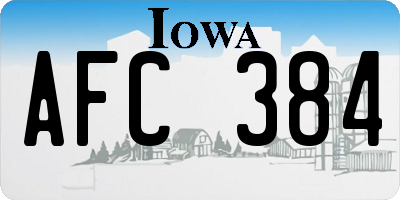 IA license plate AFC384