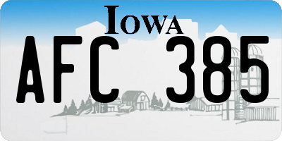 IA license plate AFC385