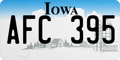 IA license plate AFC395